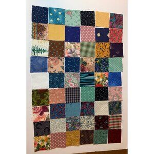 108-Piece Vintage Cotton Quilting Fabric Squares 2.5" Assorted Patterns & Colors